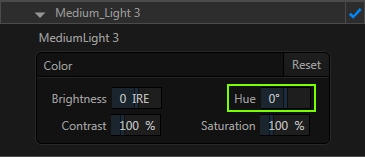 Change the light color in TriCaster